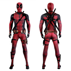 2024 Deadpool 3 Deadpool Cosplay Jumpsuit Full Set