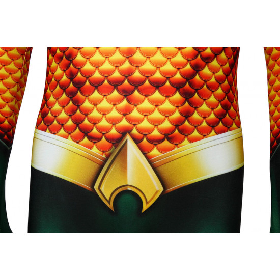Aquaman Arthur Curry Kids 3D Cosplay Jumpsuit
