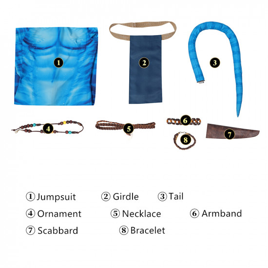 Avatar 2 The Way of Water Lo'ak Cosplay Jumpsuit Avatar 2 The Way of Water Lo'ak Cosplay Jumpsuit