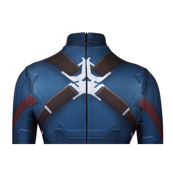 Avengers: Endgame Captain America Kids 3D Zentai Jumpsuit