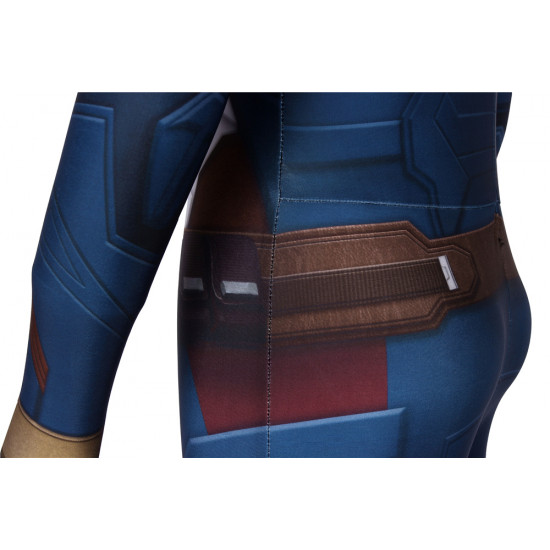 Avengers: Endgame Captain America Kids 3D Zentai Jumpsuit