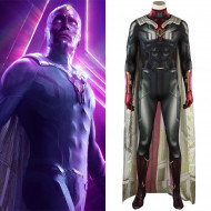 Avengers Infinity War Vision Cosplay Costume 3D Shade Printed Jumpsuit Avengers Infinity War Vision Cosplay Costume 3D Shade Printed Jumpsuit