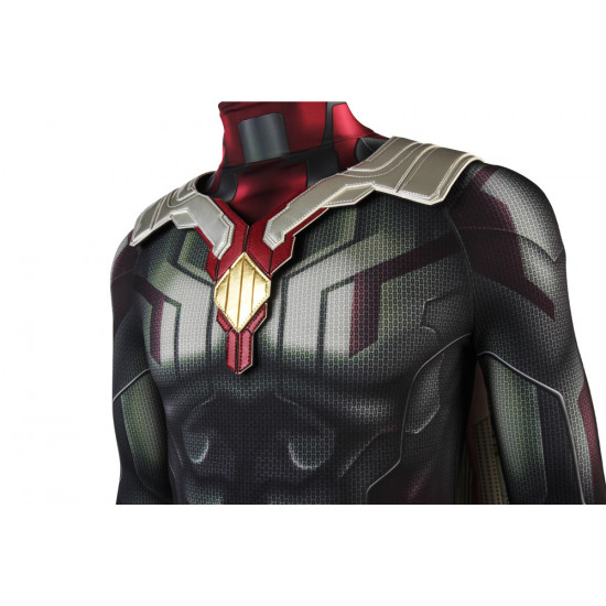 Avengers Infinity War Vision Cosplay Costume 3D Shade Printed Jumpsuit