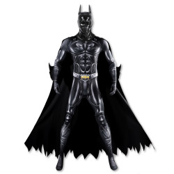 Batman Forever Bruce Thomas Wayne Cosplay Jumpsuit with Cloak