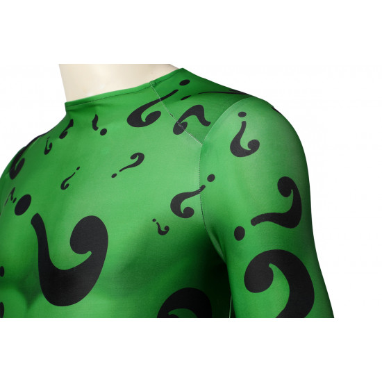 Batman Forever Riddler Green Cosplay Jumpsuit