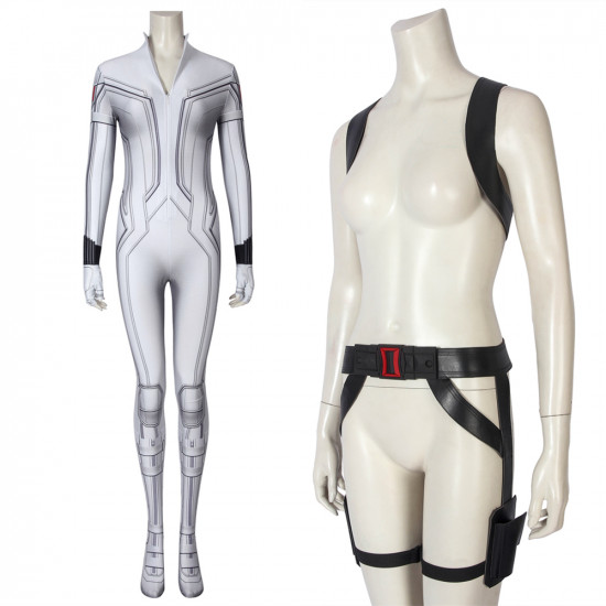 Black Widow Natasha Romanoff White 3D Jumpsuit Black Widow Natasha Romanoff White 3D Jumpsuit