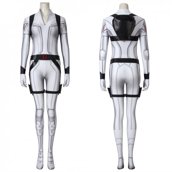 Black Widow Natasha Romanoff White 3D Jumpsuit Black Widow Natasha Romanoff White 3D Jumpsuit