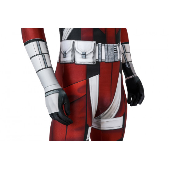 Black Widow Red Guardian 3D Printed Jumpsuit