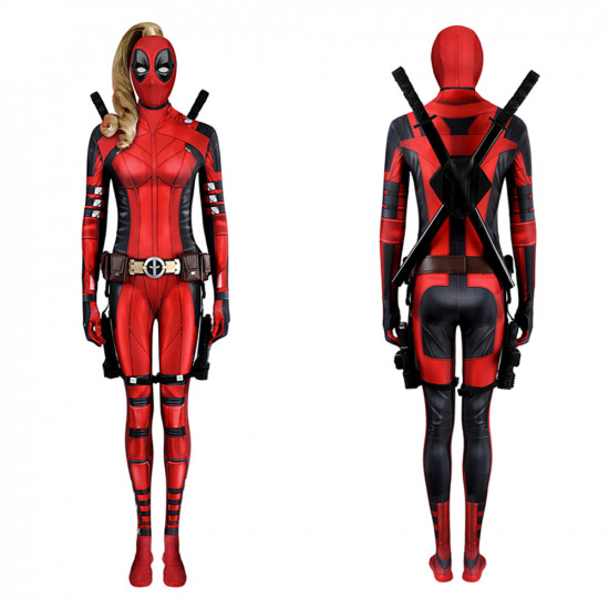 Deadpool 3 Lady Deadpool Deluxe Cosplay Jumpsuit Deadpool 3 Lady Deadpool Deluxe Cosplay Jumpsuit