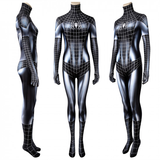 Female Spiderman Black Cat Venom 3D Jumpsuit
