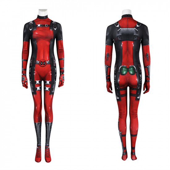 Lady Deadpool Female Deadpool Cosplay Jumpsuit Lady Deadpool Female Deadpool Cosplay Jumpsuit