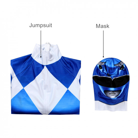 Power Rangers Billy Blue Ranger Kids 3D Jumpsuit