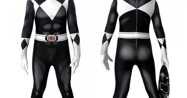Power Rangers Zack Black Ranger Kids 3D Jumpsuit