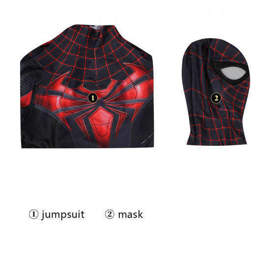 PS5 Spider-Man Miles Morales Advanced Tech Suit Cosplay Jumpsuit PS5 Spider-Man Miles Morales Advanced Tech Suit Cosplay Jumpsuit
