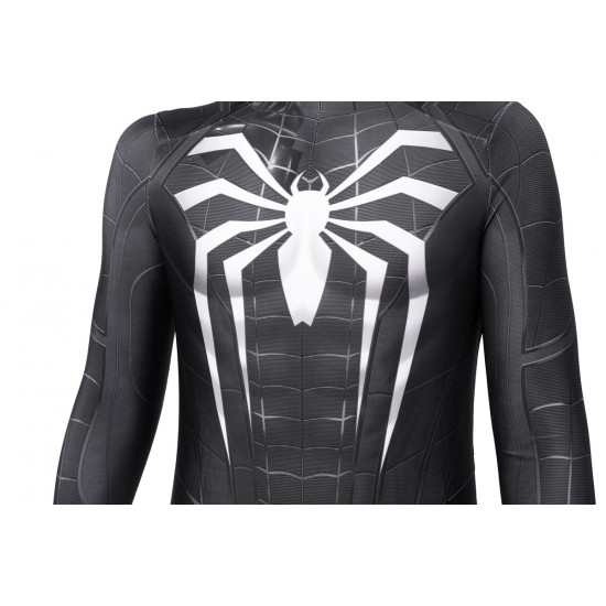 PS5 Spider-Man Miles Morales Symbiote Black Suit Kids Jumpsuit