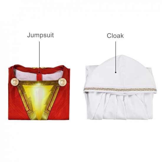 Shazam Billy Baston 3D Cosplay Jumpsuit Shazam Billy Baston 3D Cosplay Jumpsuit