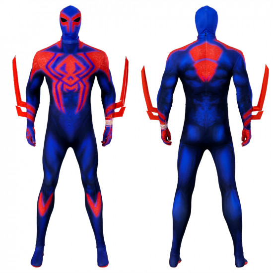 Spider-Man Across the Spider-Verse Cosplay Jumpsuit with Cloak Spider-Man Across the Spider-Verse Cosplay Jumpsuit with Cloak