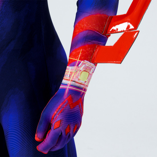 Spider-Man Across the Spider-Verse Cosplay Jumpsuit with Cloak Spider-Man Across the Spider-Verse Cosplay Jumpsuit with Cloak