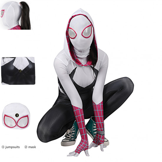 Spider-Man: Across the Spider-Verse Gwen Zentai Jumpsuit Spider-Man: Across the Spider-Verse Gwen Zentai Jumpsuit