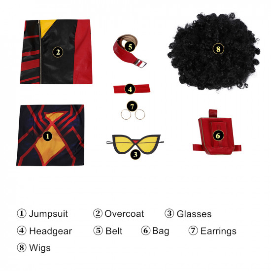 Spider-Man Across The Spider-Verse Spider-Woman Jessica Drew Cosplay Costume Spider-Man Across The Spider-Verse Spider-Woman Jessica Drew Cosplay Costume