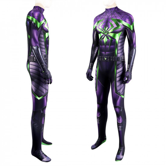 Spider-Man Miles Morales Purple Reign Suit Cosplay Jumpsuit Spider-Man Miles Morales Purple Reign Suit Cosplay Jumpsuit