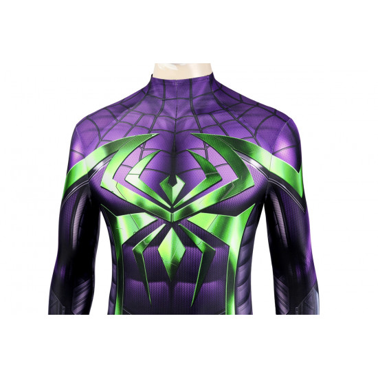 Spider-Man Miles Morales Purple Reign Suit Cosplay Jumpsuit Spider-Man Miles Morales Purple Reign Suit Cosplay Jumpsuit