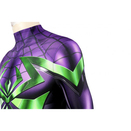 Spider-Man Miles Morales Purple Reign Suit Cosplay Jumpsuit Spider-Man Miles Morales Purple Reign Suit Cosplay Jumpsuit