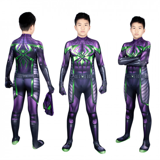 Spider-Man Miles Morales Purple Reign Suit Kids Jumpsuit Spider-Man Miles Morales Purple Reign Suit Kids Jumpsuit