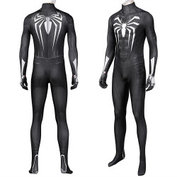Spider-Man Miles Morales Symbiote Black Suit Jumpsuit Spider-Man Miles Morales Symbiote Black Suit Jumpsuit