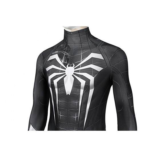 Spider-Man Miles Morales Symbiote Black Suit Jumpsuit Spider-Man Miles Morales Symbiote Black Suit Jumpsuit