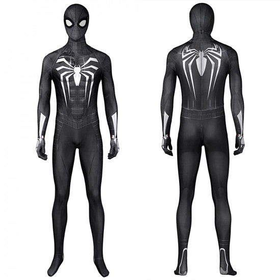 Spider-Man Miles Morales Symbiote Black Suit Jumpsuit Spider-Man Miles Morales Symbiote Black Suit Jumpsuit