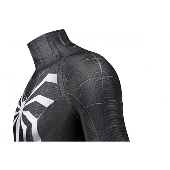 Spider-Man Miles Morales Symbiote Black Suit Jumpsuit Spider-Man Miles Morales Symbiote Black Suit Jumpsuit
