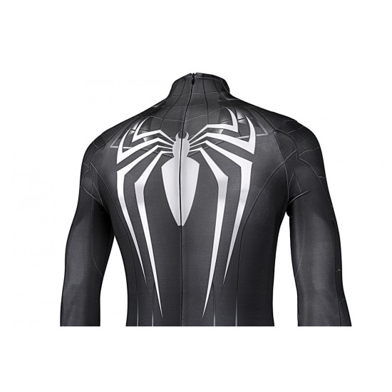 Spider-Man Miles Morales Symbiote Black Suit Jumpsuit Spider-Man Miles Morales Symbiote Black Suit Jumpsuit