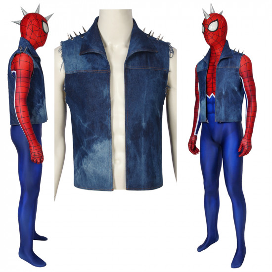 Spider-Man PS4 Spider-Punk 3D Jumpsuit Zentai Spider-Man PS4 Spider-Punk 3D Jumpsuit Zentai