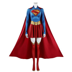 Supergirl Kara Zor-El Cosplay Jumpsuit with Cloak