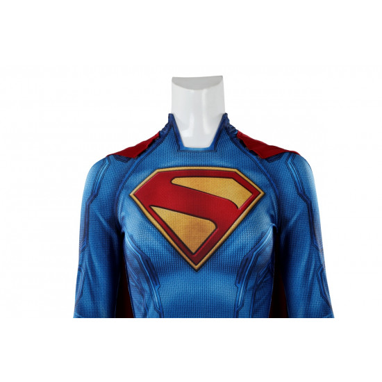 Supergirl Kara Zor-El Cosplay Jumpsuit with Cloak Supergirl Kara Zor-El Cosplay Jumpsuit with Cloak