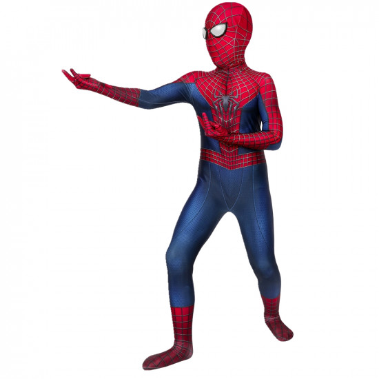 The Amazing Spider-Man Spiderman Peter Parker Kids 3D Zentai Jumpsuit