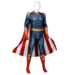 The Boys Homelander Cosplay Jumpsuit with Cloak