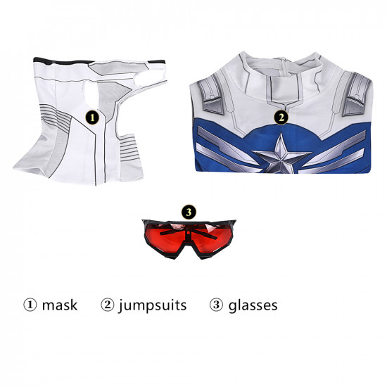 The Falcon and the Winter Soldier New Captain America Sam Wilson Jumpsuit The Falcon and the Winter Soldier New Captain America Sam Wilson Jumpsuit