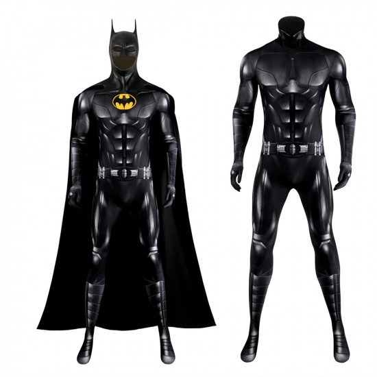 The Flash Batman Michael Keaton Jumpsuit with Cloak The Flash Batman Michael Keaton Jumpsuit with Cloak