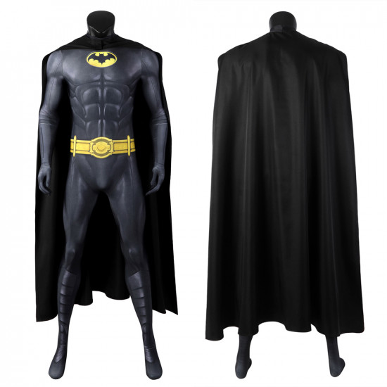 The Flash Bruce Wayne Michael Keaton Batman Jumpsuit with Cloak The Flash Bruce Wayne Michael Keaton Batman Jumpsuit with Cloak